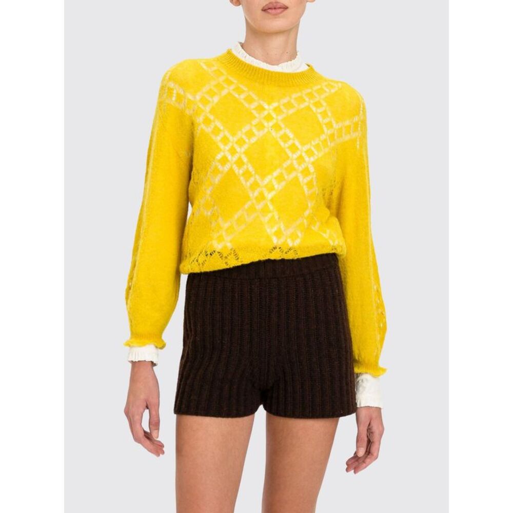 Twinset Women Open-Knit Wool Blend Crewneck Jumper Twinset